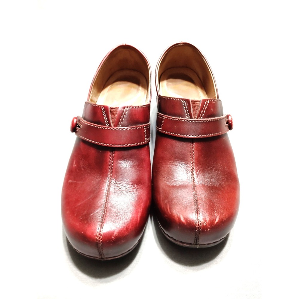 Dansko Solstice Cordovan Women 38/7.5 Wedge Slip On Heel Clogs Shoes 9815810200